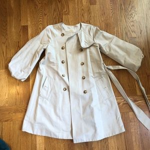 trench coat with bell sleeves